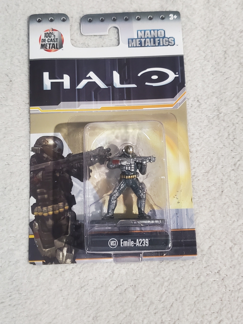 Halo Nano Metalfigs Emile-A239 Figure - Silver & Gold